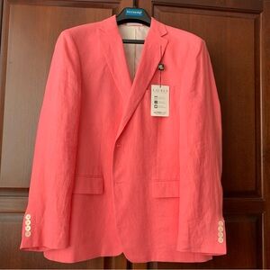 Lauren Ralph Lauren Lassiter Bright Pink Linen Jacket Size MEN’S 41 REG